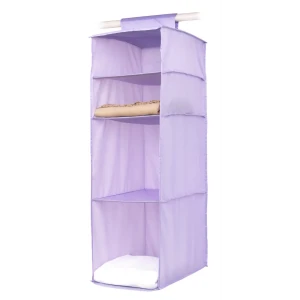 Органайзер подвесной Spaceo 4 полки 30х40х90 см цвет фиолетовый