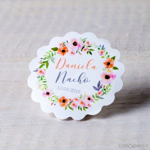 X454 PERS. 72 Наклейки с волнами «корона цветов» Dekoraniaevents Bodas