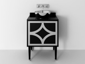 Деревянный одиночный напольный умывальник с ящиками