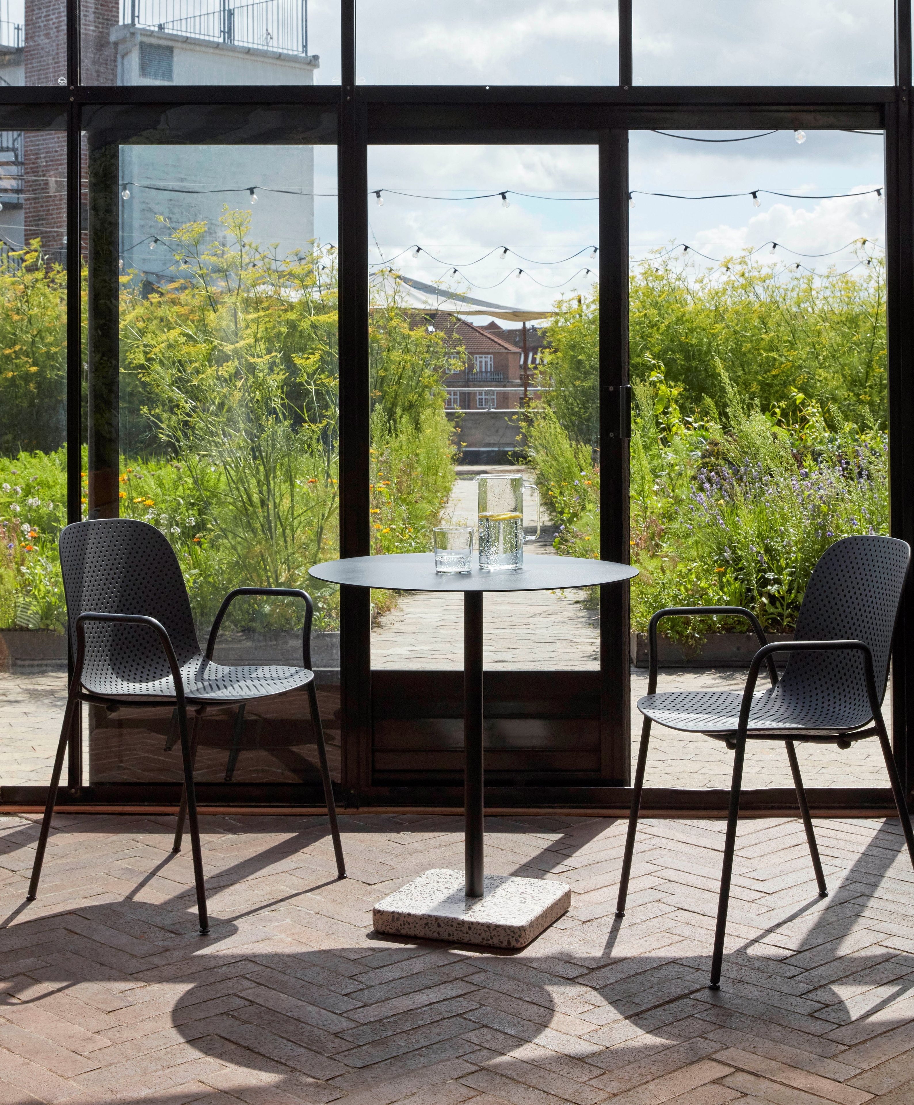 Квадратный стальной стол с порошковым покрытием Hay TERRAZZO ARCH-00062427 - Вид №5