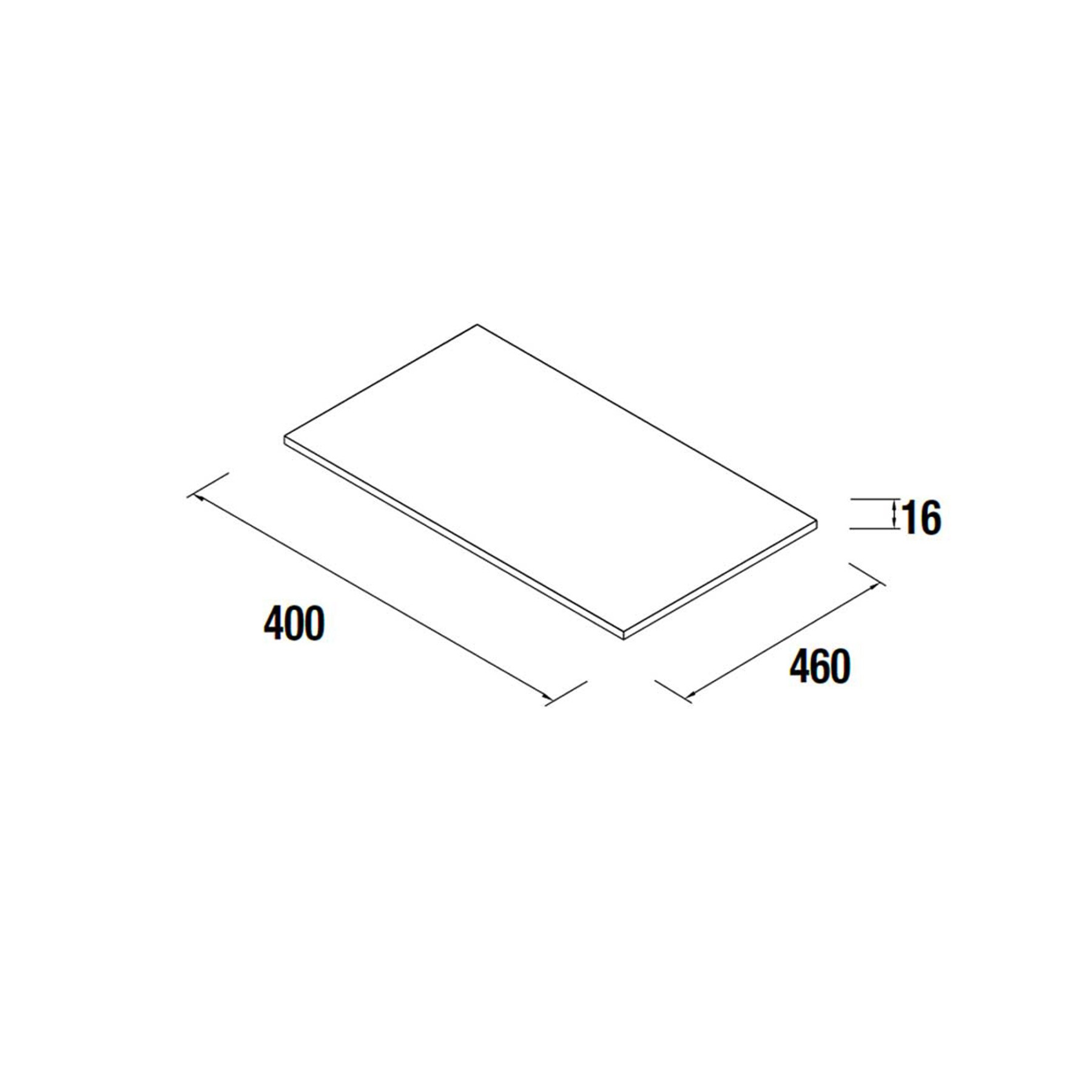 23463 SALGAR Столешница 400 SBIANCATO 16 мм Sbiancato  - Вид №1