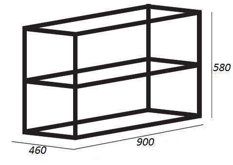 Мебель для ванной CEZARES CADRO 90 двухъярусная  - Вид №2