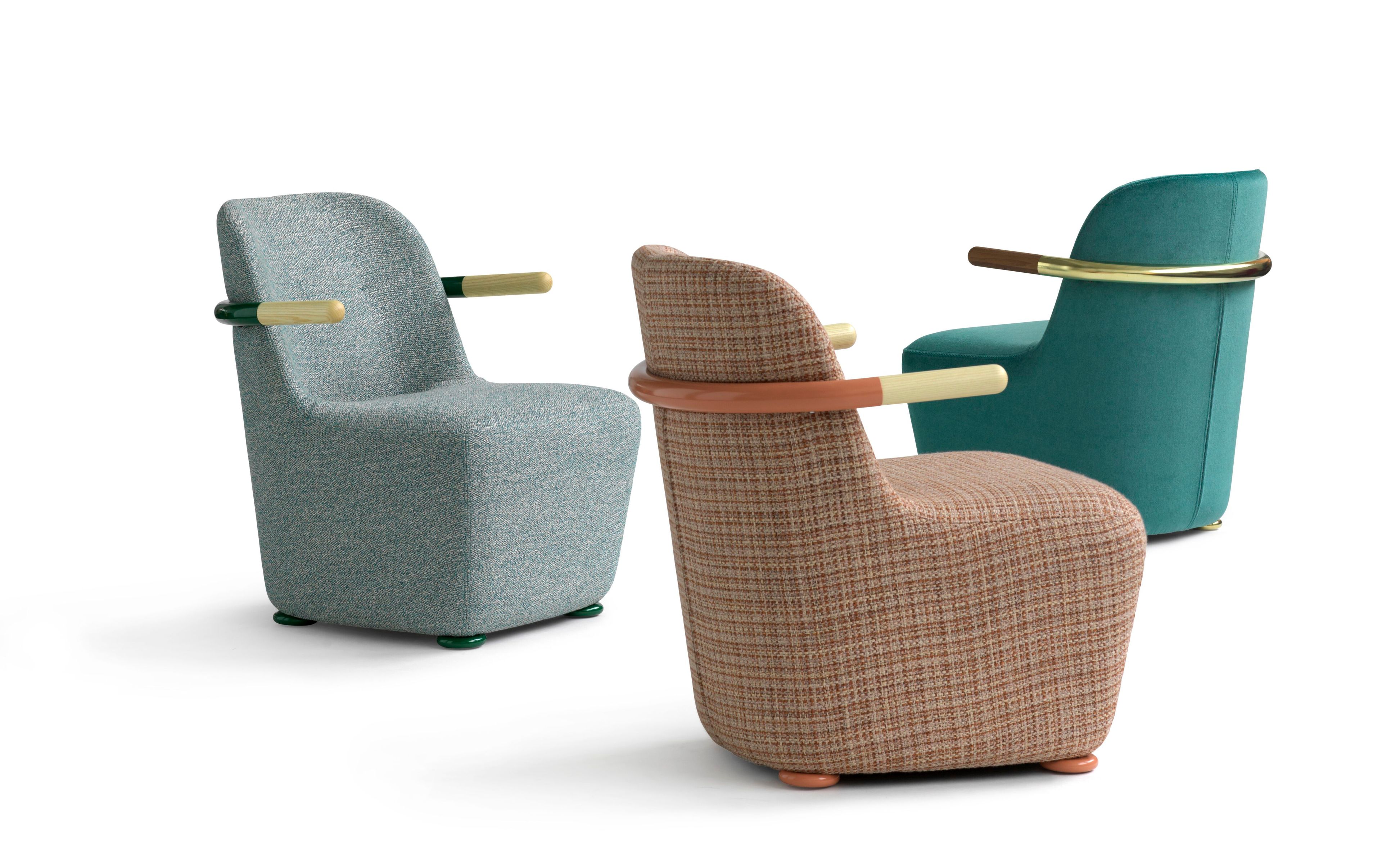 Тканевое кресло с подлокотниками Bla Station JACKSON ARCH-00009009 - Вид №6