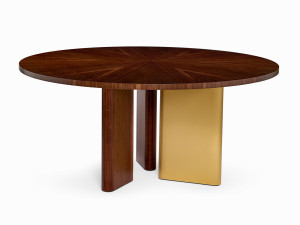 Круглый деревянный обеденный стол