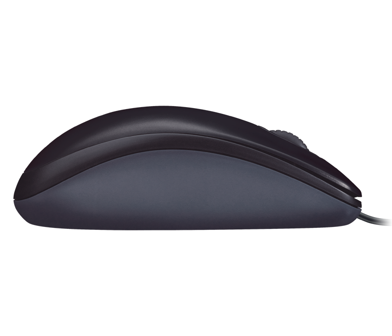 910-001794 Mouse optical m90 dark grey (1000dpi, optical, usb, 3btn+roll) retail Logitech Santreyd  - Вид №3