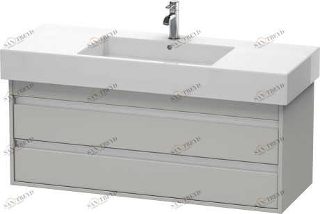 KT664200707 Ketho Тумбочка подвесная Бетонно-серый матовый декор Duravit