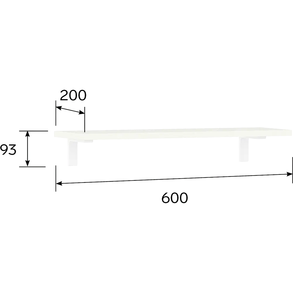Настенная полка Santreyd Белый лед 60x20 см для стильного интерьера 89392610 STLM-1433728 - Вид №4