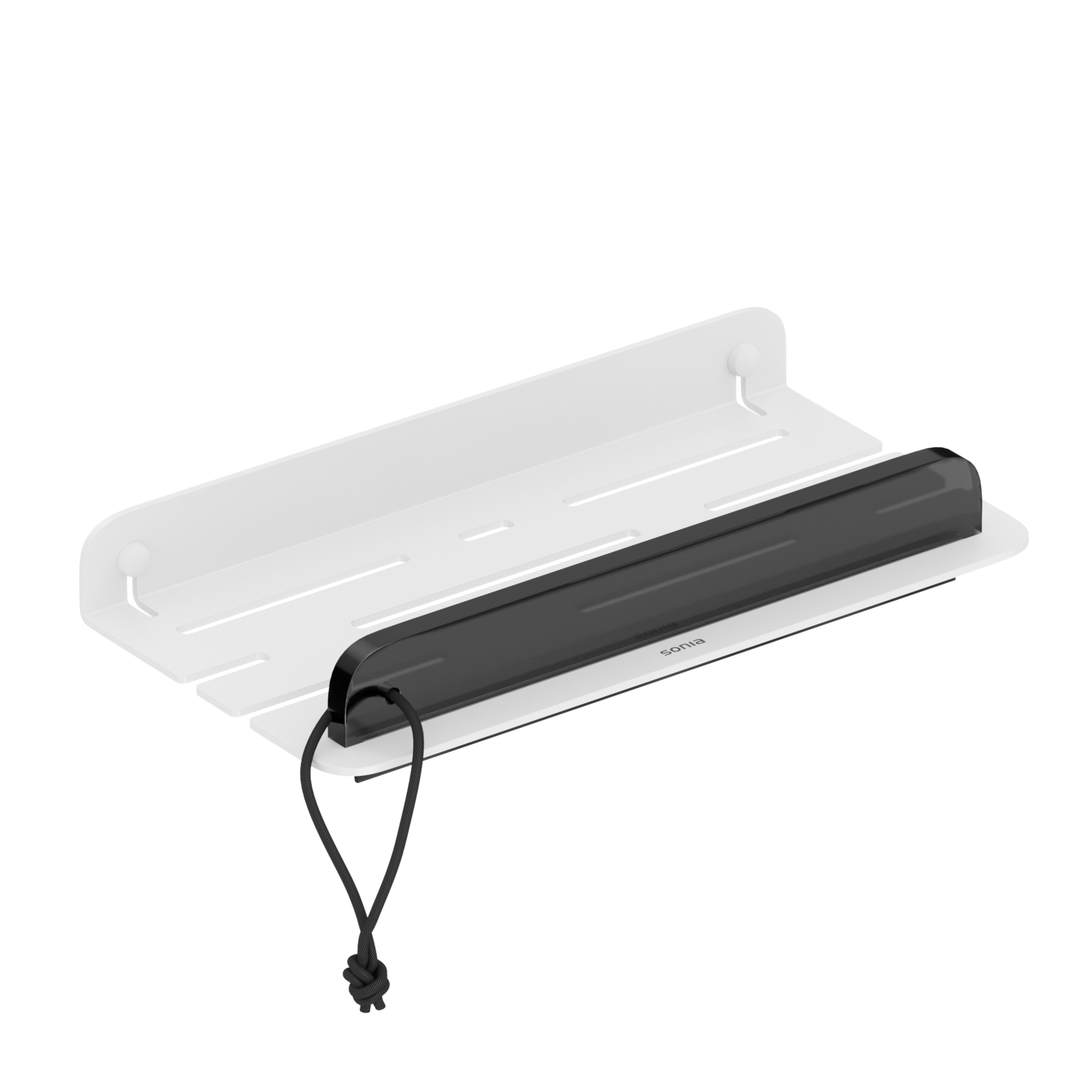 184927 Полка для душа и стеклоочиститель 30 см цвет Белый Sonia QUICK Испания