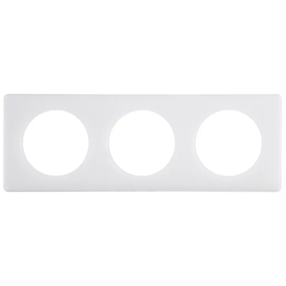 Рамка для розеток и выключателей Legrand Celiane, 3 поста, цвет перкаль белый STLM-2056584