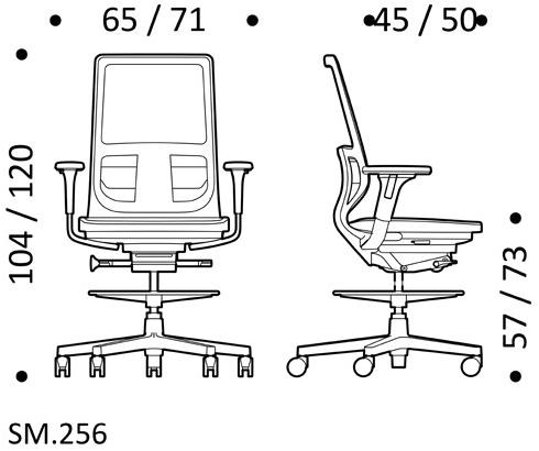 ICF Поворотное офисное кресло из сетки с 5 спицами и колесиками sun-id-1429802 - Вид №9