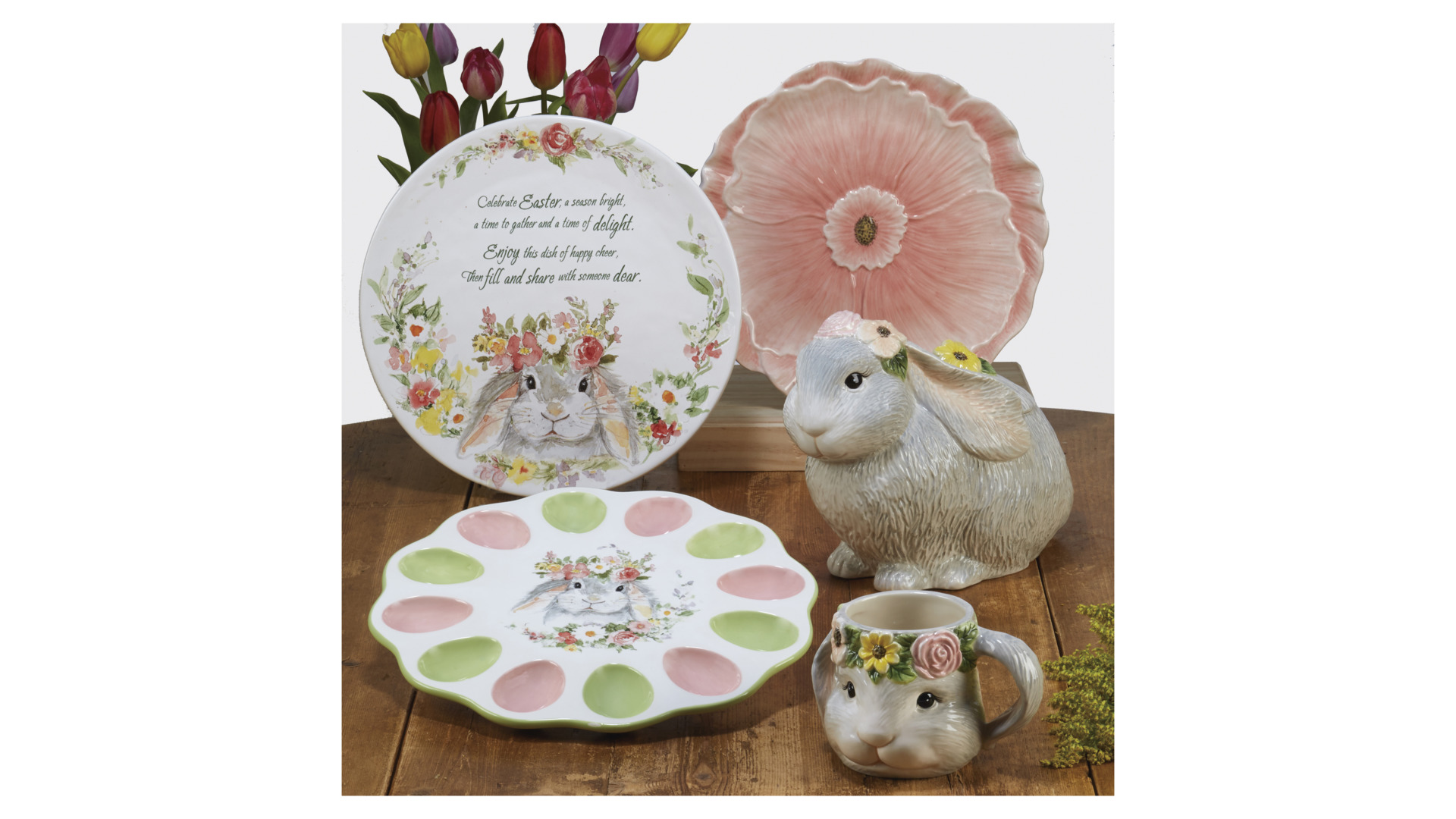 10648275 Certified International Тарелка для яиц Certified Int. Милый кролик 31см, керамика, 12 мест Керамика  - Вид №1