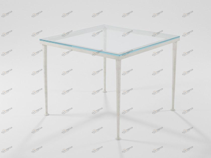 Barel Квадратный стол из прочного железа и хрусталя sun-id-1364260