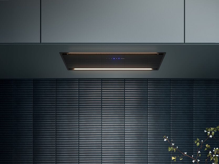 Встраиваемая стальная и стеклянная вытяжка со встроенным освещением Falmec дизайн ARCH-00005140