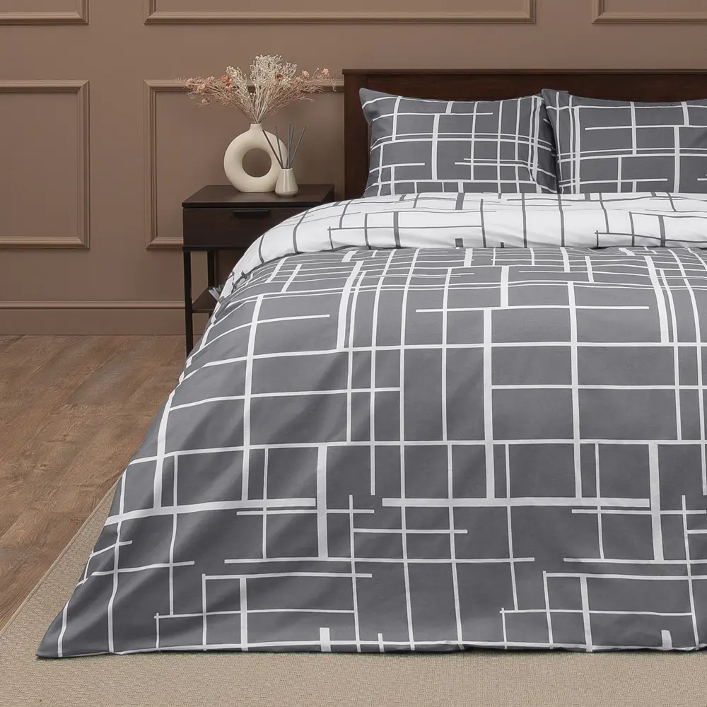 Комплект постельного белья Eclair Меззо двуспальный сатин разноцветный STLM-2207962