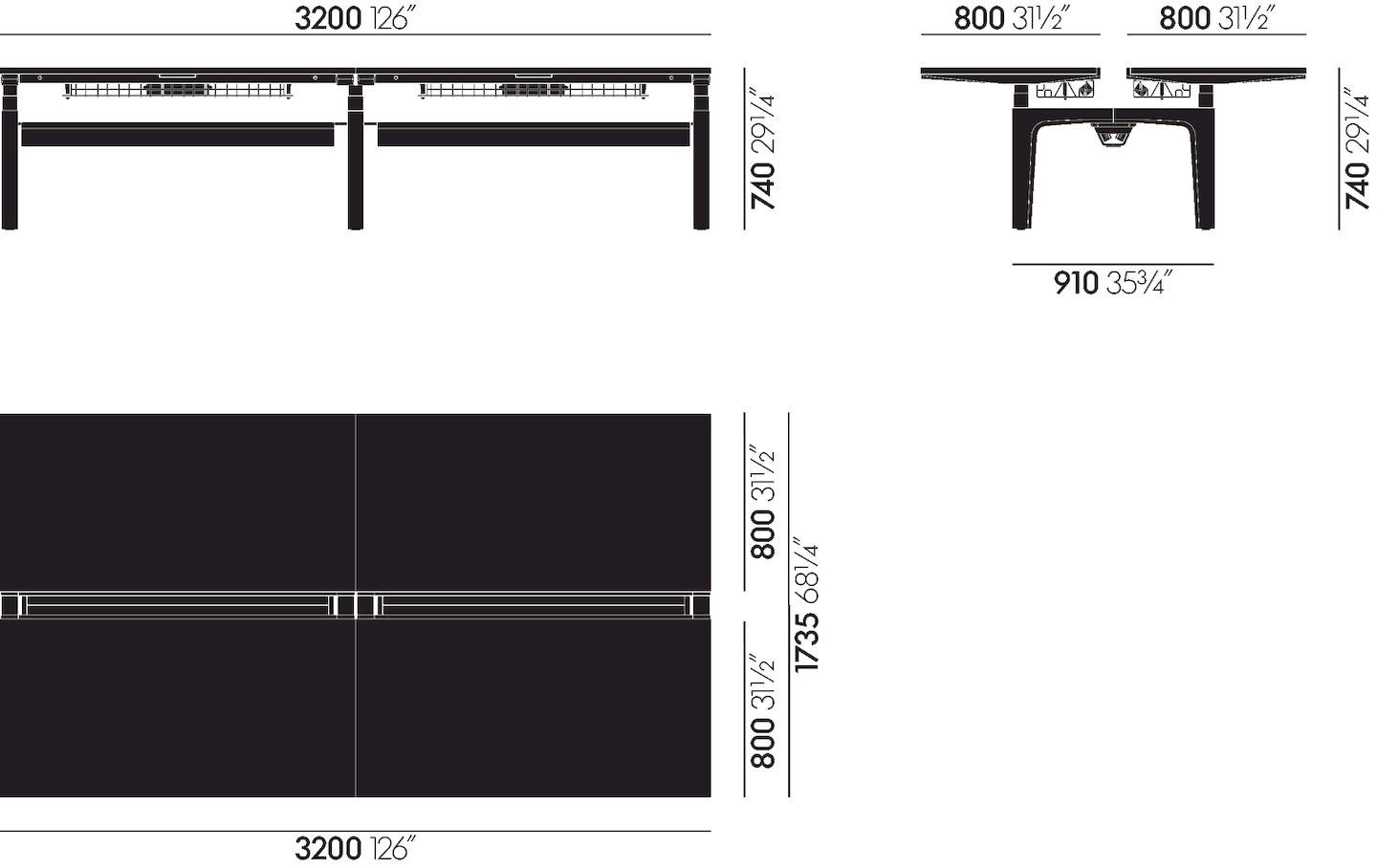 Множественный прямоугольный стол VITRA CDS ARCH-00096468 - Вид №113
