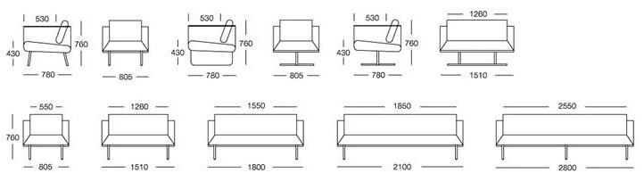 ROSSIN 3-местный кожаный диван-основа для санок Orbis sun-id-1370819 - Вид №2