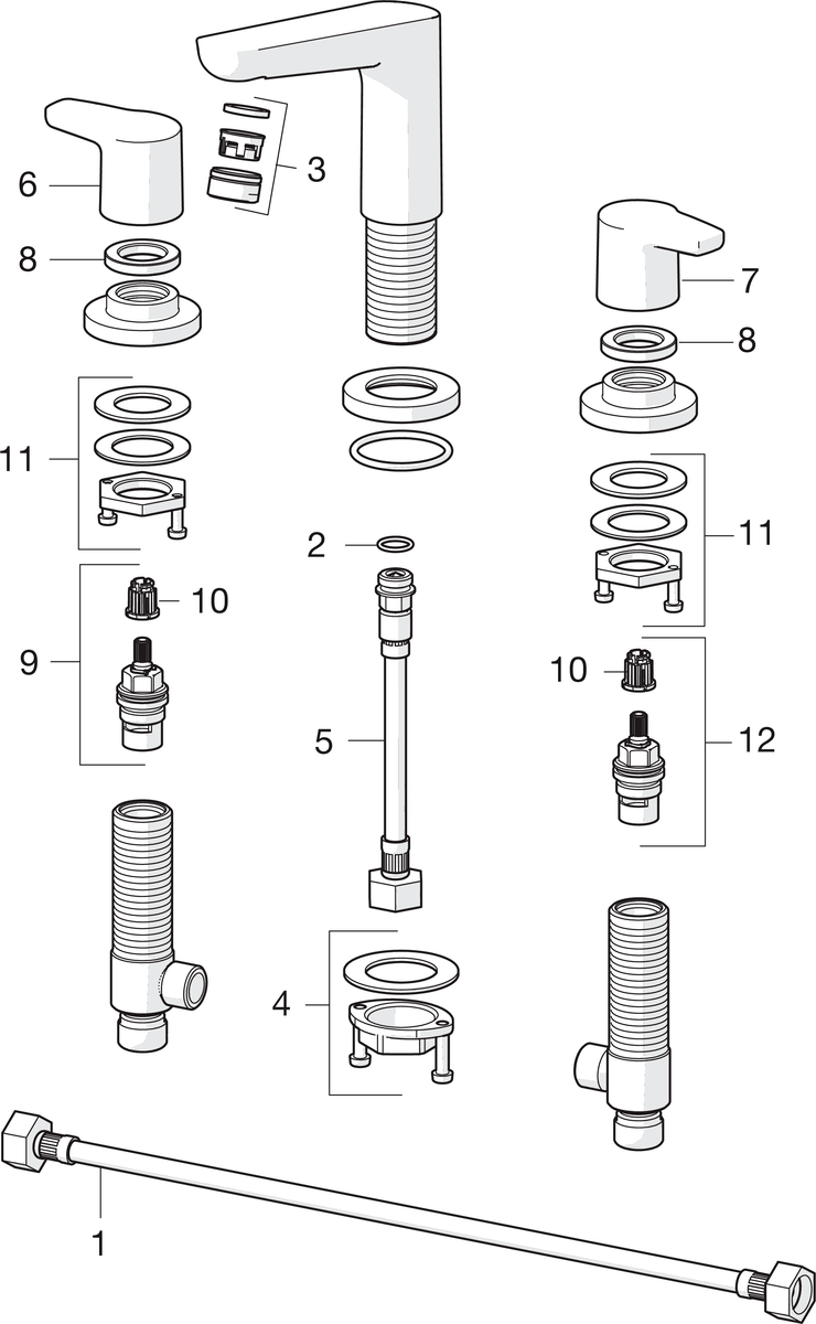 Oras 3944 Смеситель для ванны 3944 Saga Хром  - Вид №4