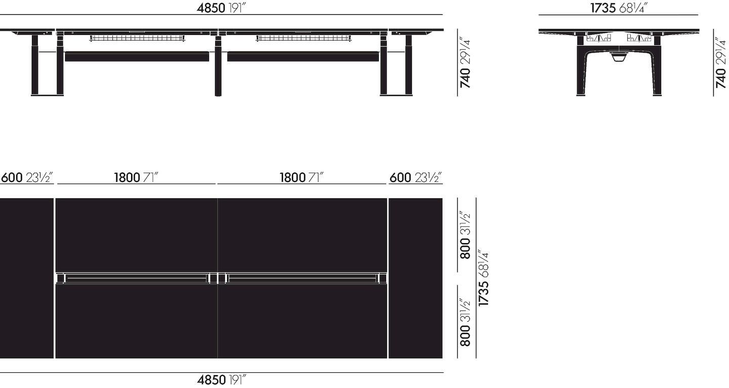 Множественный прямоугольный стол VITRA CDS ARCH-00096468 - Вид №118