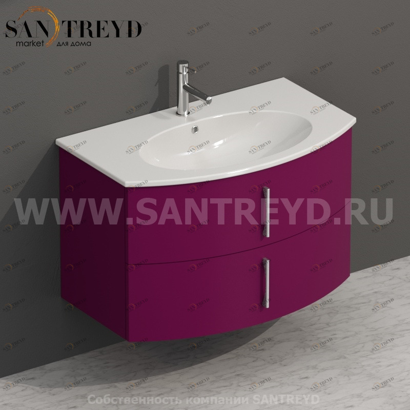 MDMC80Y077 Тумба с двумя ящиками 78 см розовая Globo 4ALL Италия Ceramica Globo