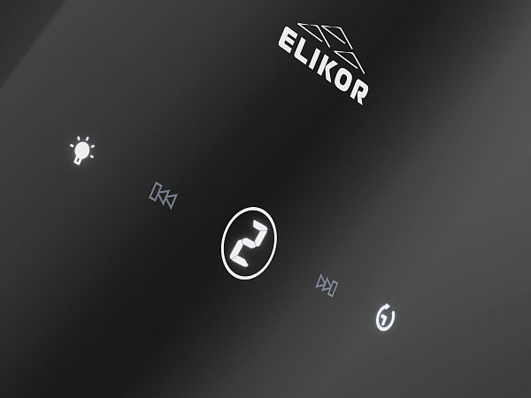 9106564 Вытяжка наклонная ELIKOR RISE BK 60 черный/черный STDN-0089381 - Вид №7
