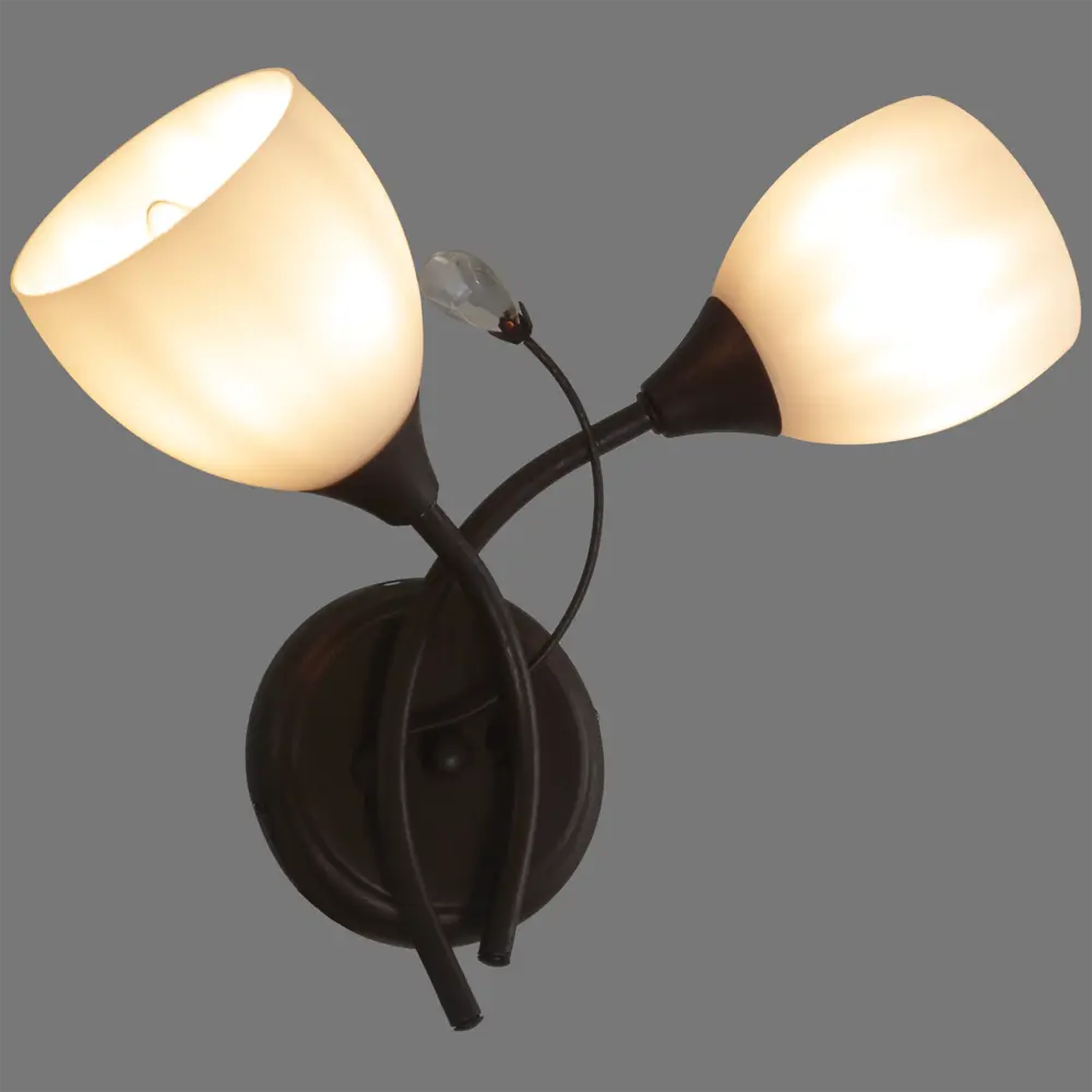 Настенный светильник бра Vitaluce Rosso 2 лампы 6м² Е14 цвет коричневый матовый STLM-2145868