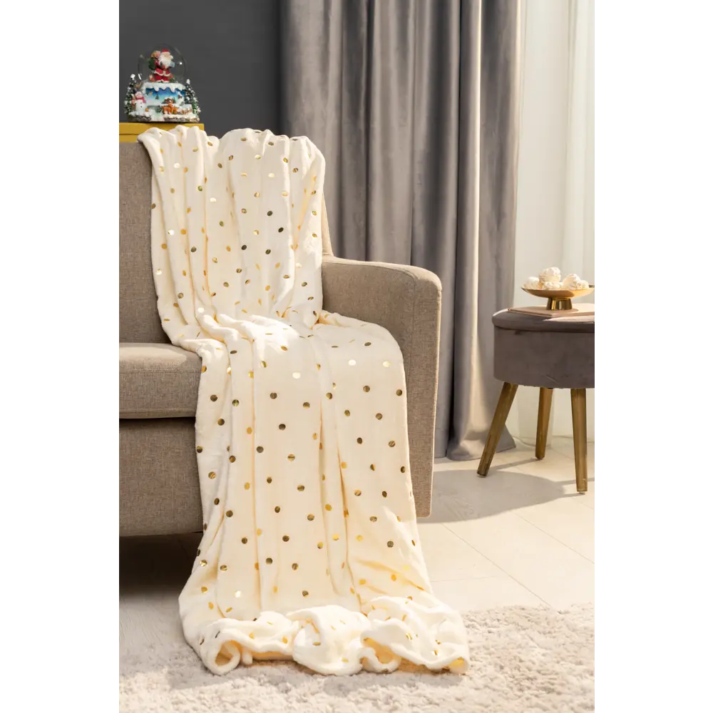 Плед Nawa Gold 150х200 см велсофт цвет экрю СТОЛИЦА ТЕКСТИЛЯ STLM-2205537 - Вид №4