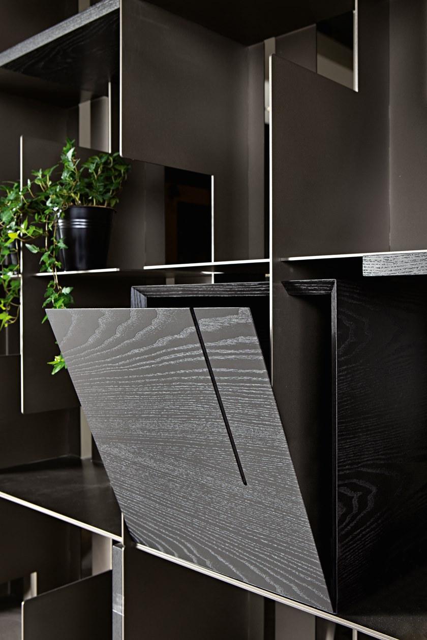 Cantori Отдельностоящий модульный книжный шкаф из алюминия и дерева sun-id-1467415 - Вид №6