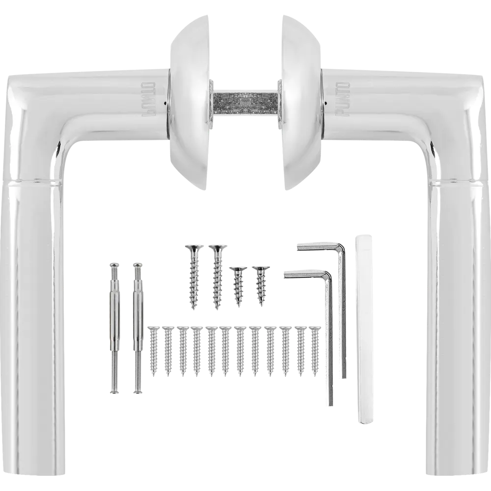 Дверные ручки Punto Ardea с запиранием комплект цвет хром STLM-2061223 - Вид №1