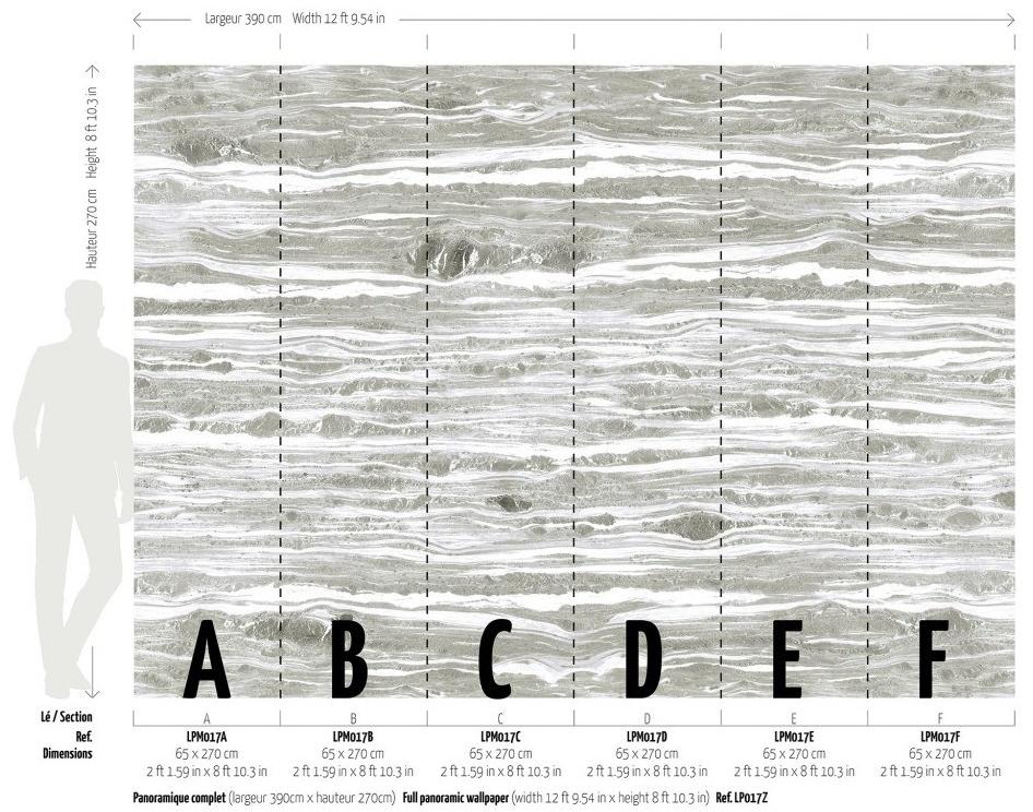 Koziel Панорамные моющиеся обои с эффектом мрамора Marbles Lpm017 - Вид №2
