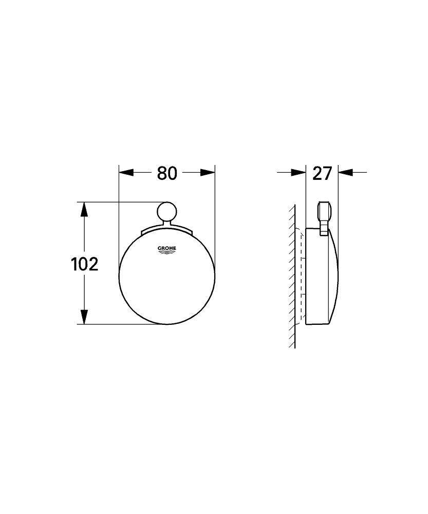 19020000 Внешняя часть сливного гарнитура Grohe хром  - Вид №1