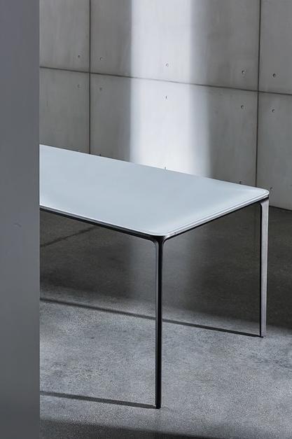 Sovet italia Прямоугольный стол из алюминия и стекла Slim sun-id-1504760 - Вид №6