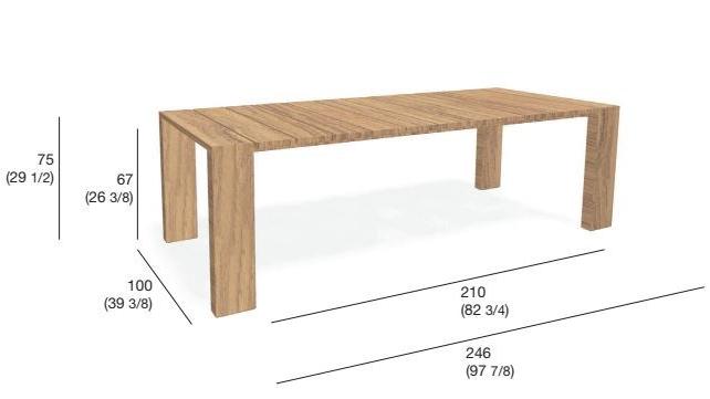 RODA Прямоугольный садовый стол из тика Pier sun-id-1357483 - Вид №7
