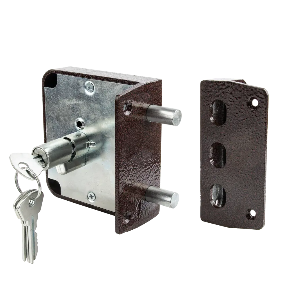 ЗЕНИТ Накладной замок ЗН1-3-2 с цилиндровым механизмом в медном исполнении 85302638 STLM-0061033