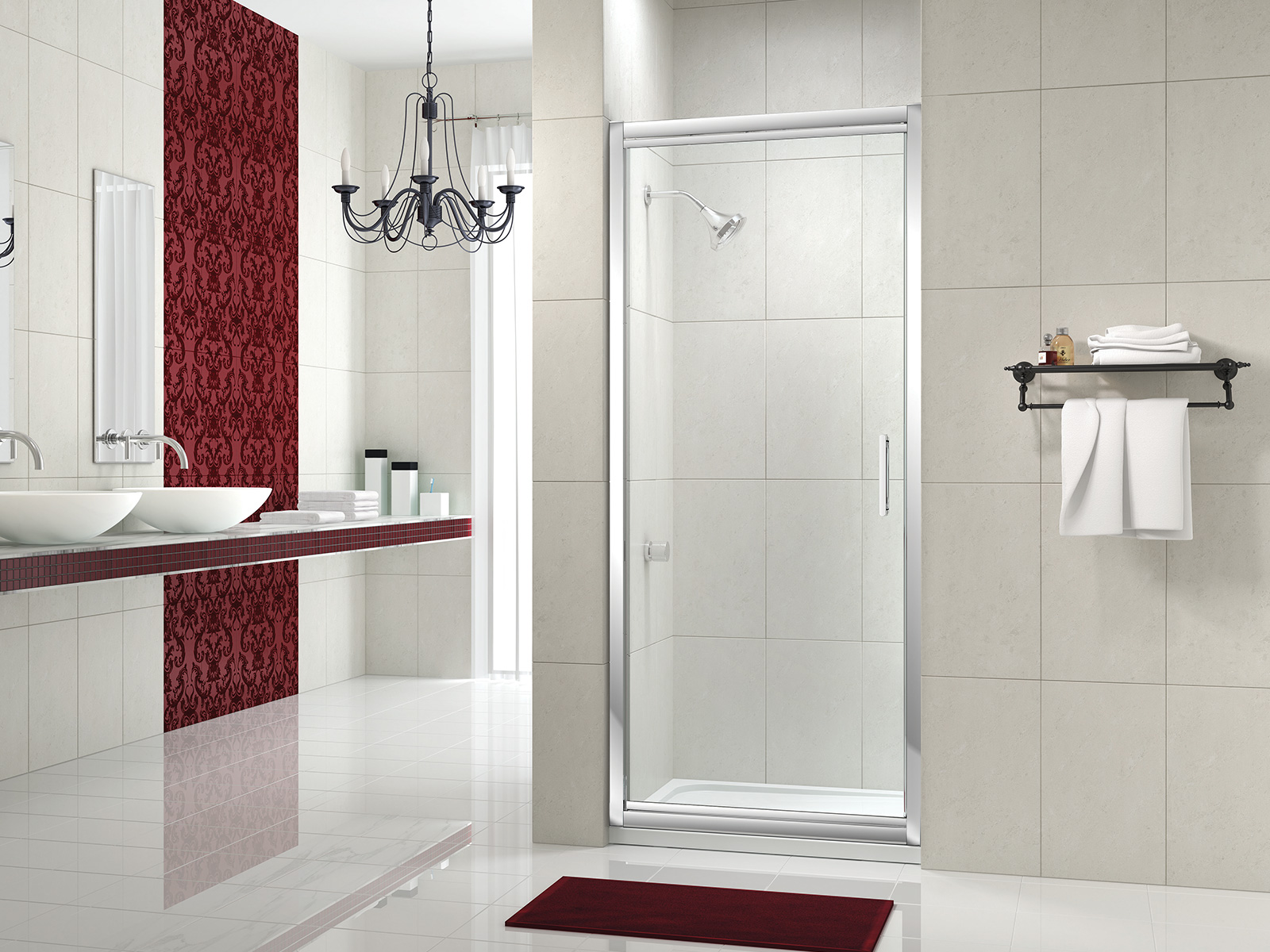 Дверь в нишу M84410 Merlyn 8 Series Хромированный 