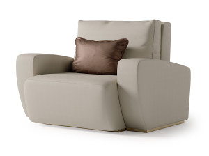 Кожаное кресло с подлокотниками