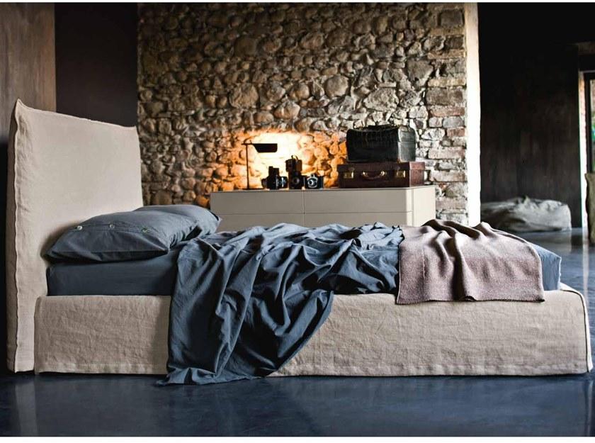 ZANETTE Двуспальная кровать из ткани с мягким изголовьем sun-id-1499089 - Вид №8