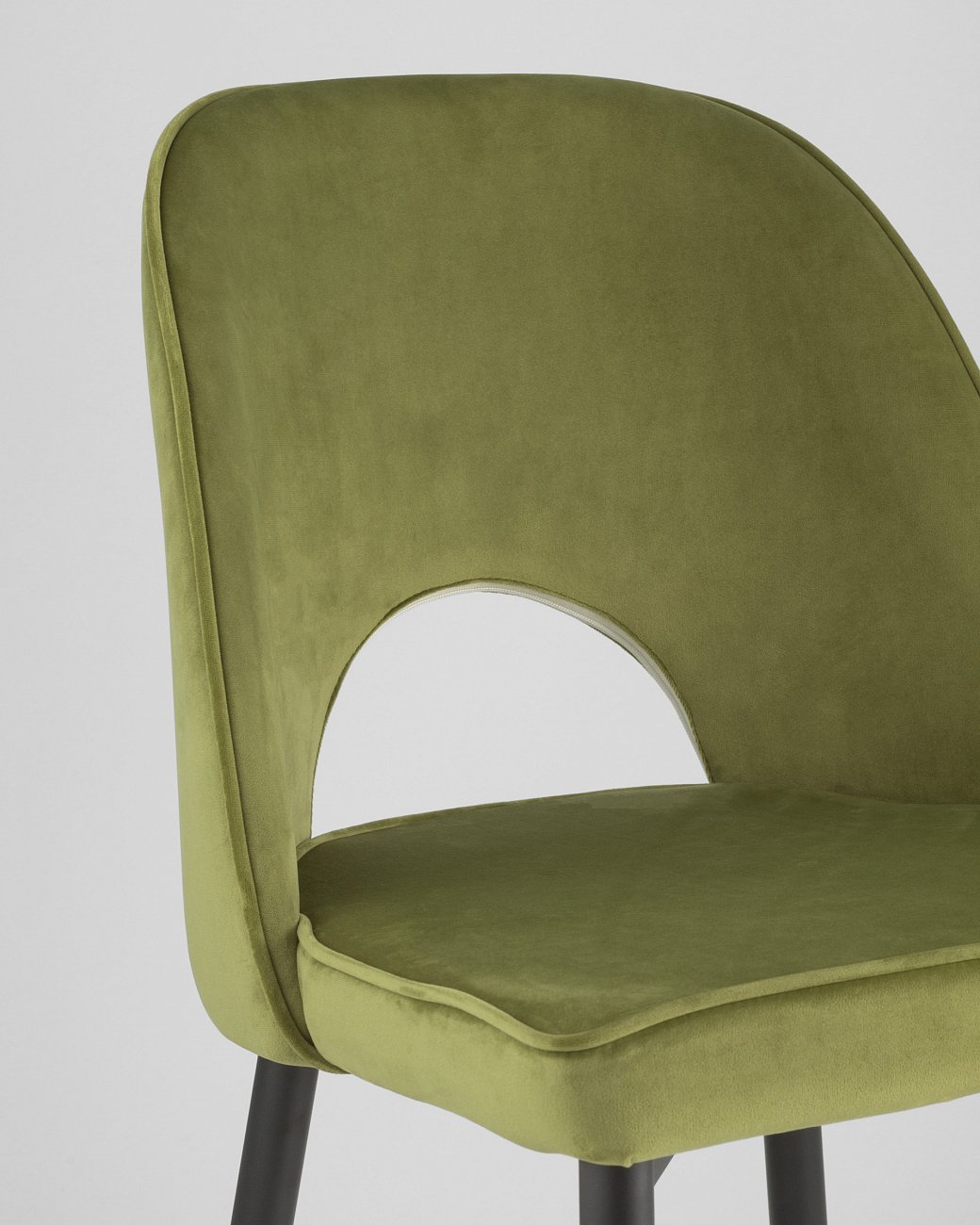 Стул со спинкой травяной с черными металлическими ножками "Молли" STOOL GROUP ДИЗАЙНЕРСКИЕ 00-3881924 Зеленый  - Вид №6