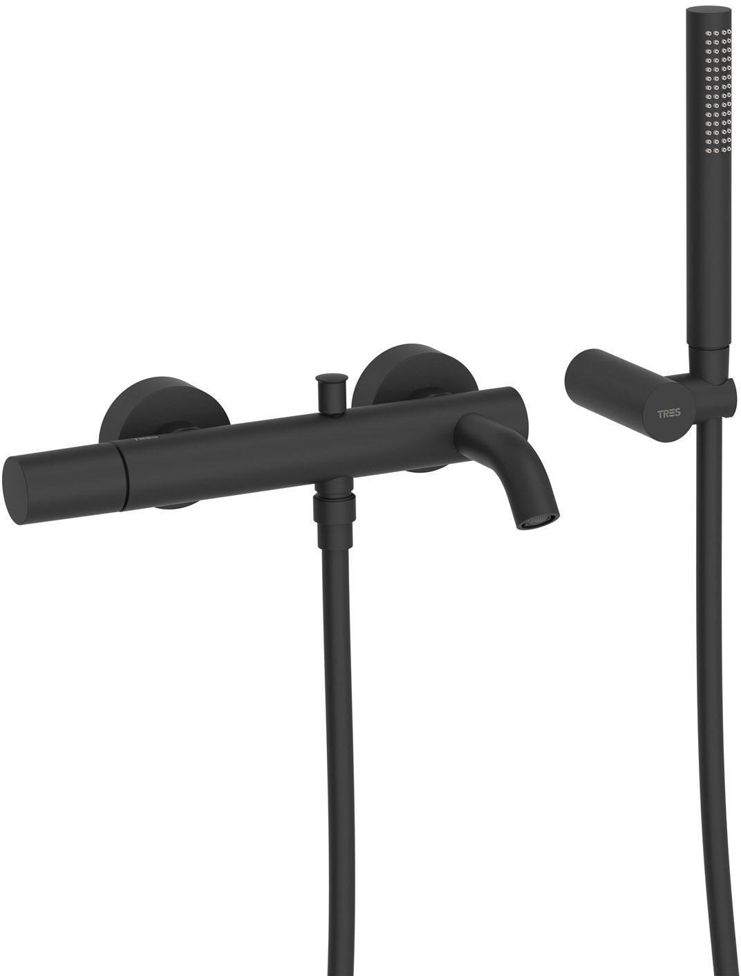 РАБОЧИЙ настенный смеситель с одной ручкой для ванны и душа-26117001NM TRES