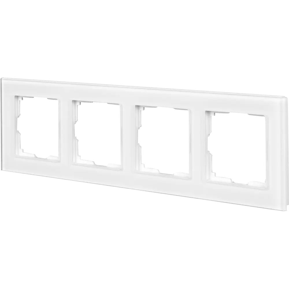 Рамка для розеток и выключателей Werkel Favorit 4 поста цвет прозрачный STLM-2180894 - Вид №1