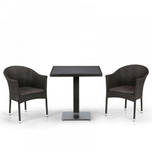 T607D/Y350B-W53 Brown 2Pcs Комплект плетеной мебели Afina