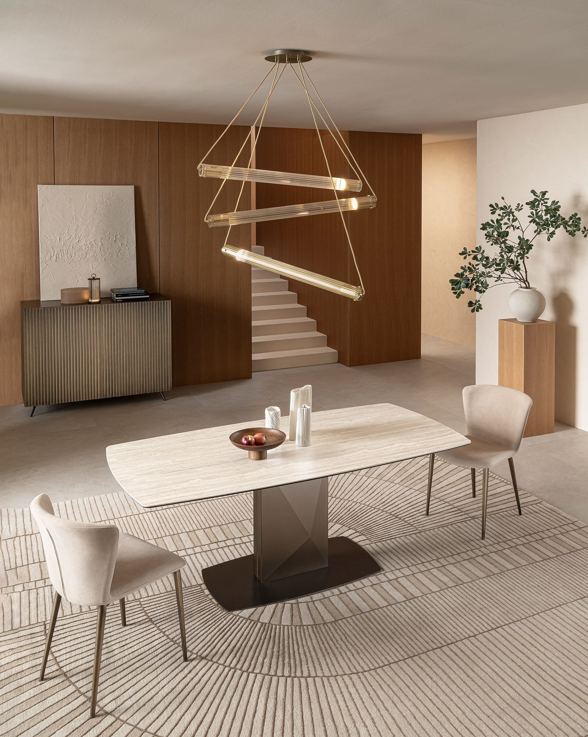 Металлический обеденный стол с керамической столешницей RIFLESSI Onda ARCH-00150859 - Вид №9