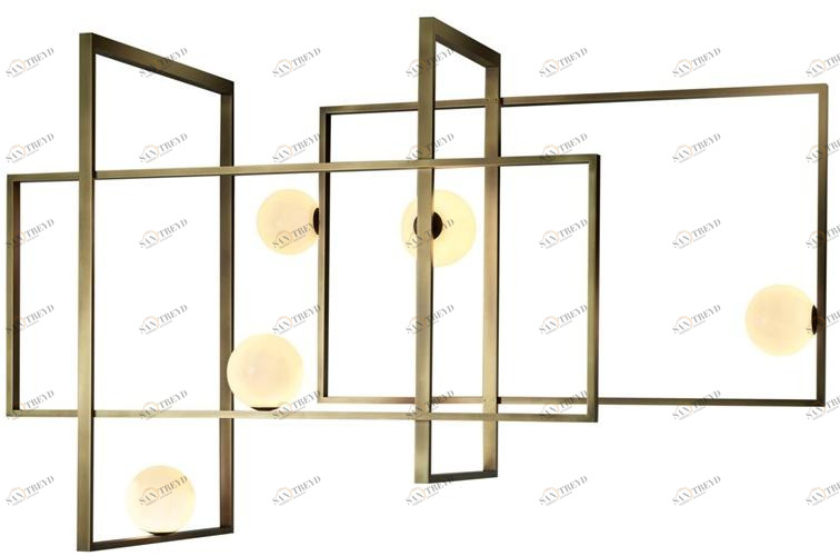 VeniceM Led потолочный светильник из латуни с диммером Mondrian sun-id-1423199