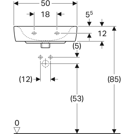 272150000 Раковина Geberit Renova Plan Geberit  - Вид №9