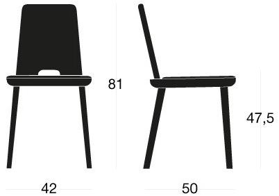 SIPA Стул из лакированного ясеня со встроенной подушкой Tablet sun-id-1377140 - Вид №4