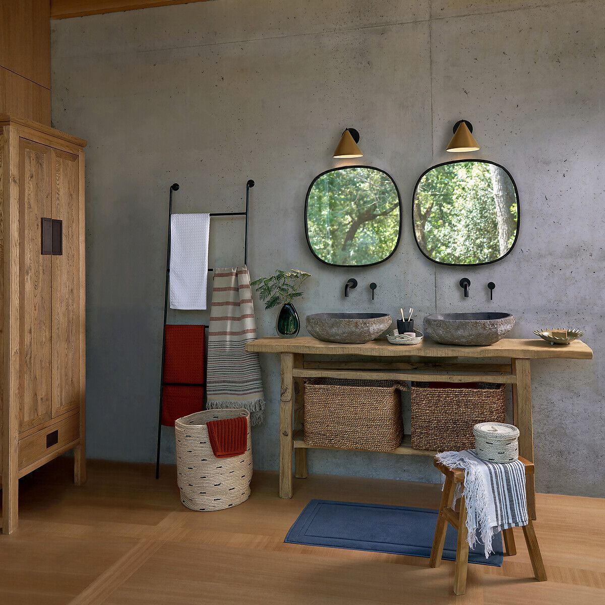 Прямоугольная консоль из вяза с полками AMPM ARCH-00137149 - Вид №5