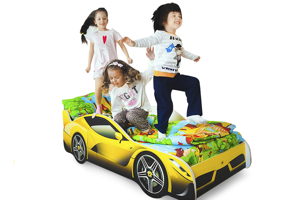 Детская кровать-машина "Феррари" БЕЛЬМАРКО  326756 Желтый Santreyd  - Вид №3