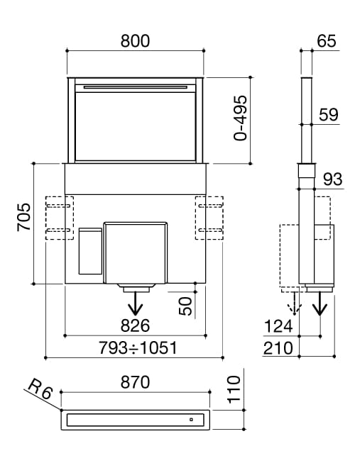 Вытяжка из нержавеющей стали с сенсорным управлением Barazza B_Draft ARCH-00119796 - Вид №2