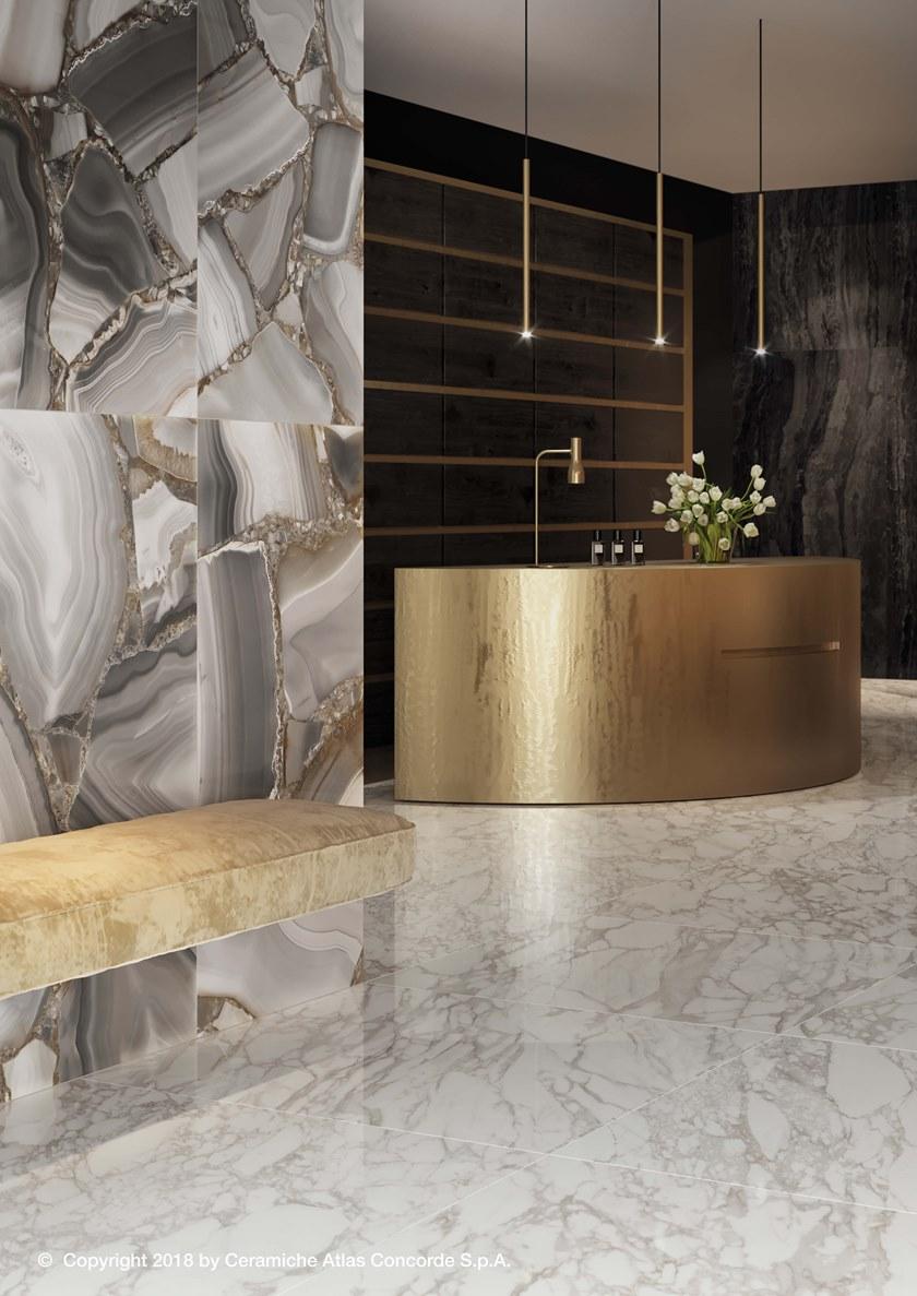 Atlas Concorde Белая плитка для стен с эффектом мрамора Marvel edge sun-id-1389286 - Вид №18