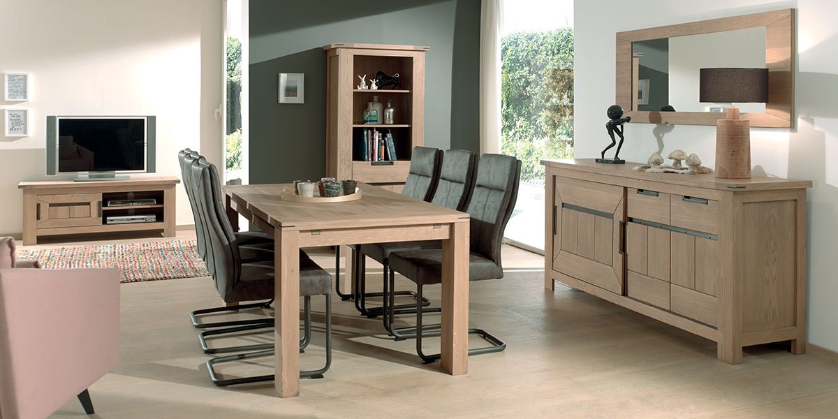 Обеденный стол деревянный 180 см дуб Cuneo VAVI CUNEO 132606 Бежевый  - Вид №1