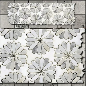 БОРДЮР ИЗ МРАМОРА MR-7 SKALINI FLORAL